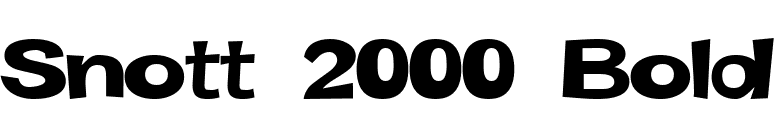 Snott 2000 Bold font preview