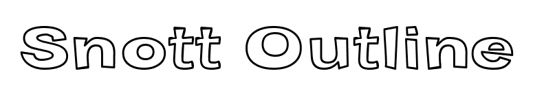 Snott Outline font preview