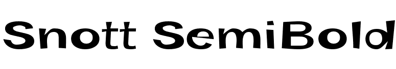 Snott SemiBold font preview