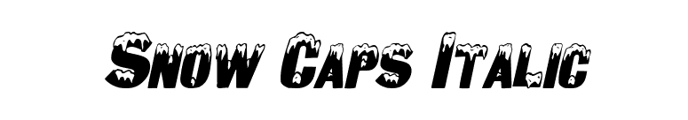 Snow Caps Italic font preview