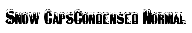 Snow CapsCondensed Normal font preview