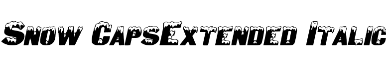 Snow CapsExtended Italic font preview