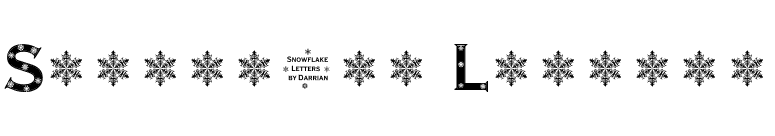 Snowflake Letters font preview
