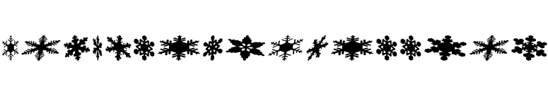 SnowflakesFalling font preview