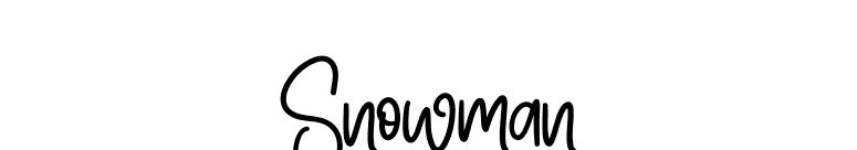 Snowman font preview