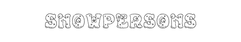 Snowpersons font preview