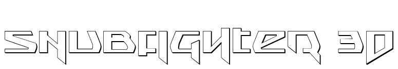 Snubfighter 3D font preview