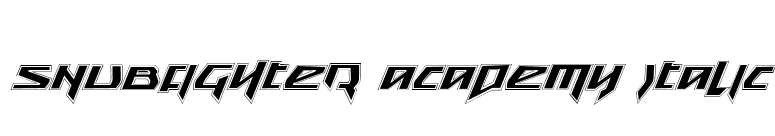 Snubfighter Academy Italic font preview