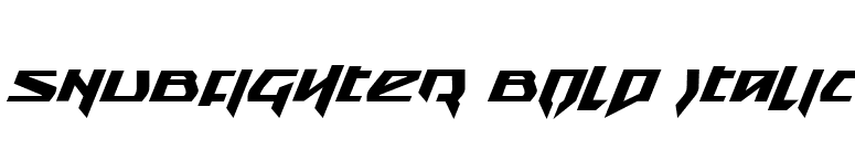 Snubfighter Bold Italic font preview