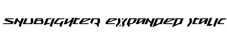 Snubfighter Expanded Italic font preview