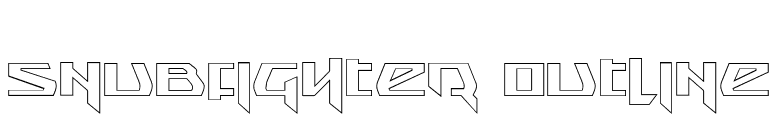 Snubfighter Outline font preview