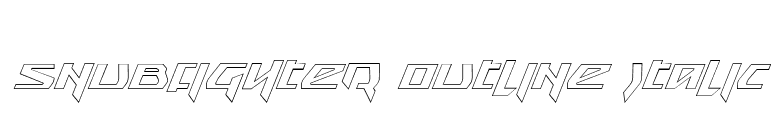 Snubfighter Outline Italic font preview