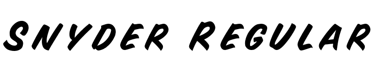 Snyder Regular font preview