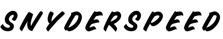 SnyderSpeed font preview