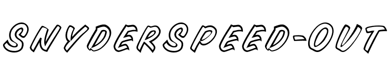SnyderSpeed-Out font preview