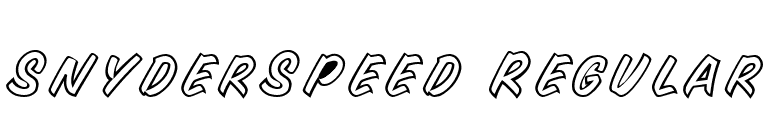 SnyderSpeed Regular font preview