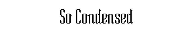 So Condensed font preview