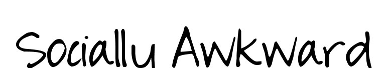 Socially Awkward font preview