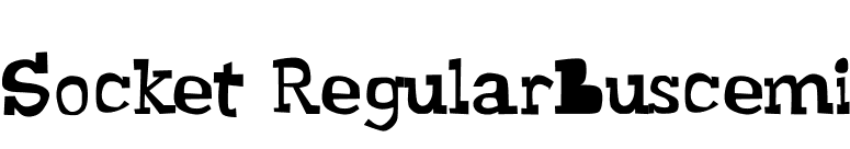 Socket RegularBuscemi font preview