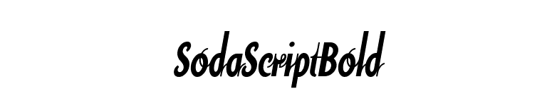 SodaScriptBold font preview