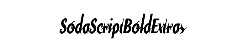 SodaScriptBoldExtras font preview