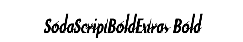 SodaScriptBoldExtras Bold font preview