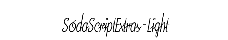 SodaScriptExtras-Light font preview