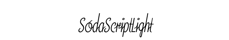 SodaScriptLight font preview