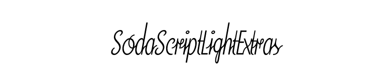 SodaScriptLightExtras font preview