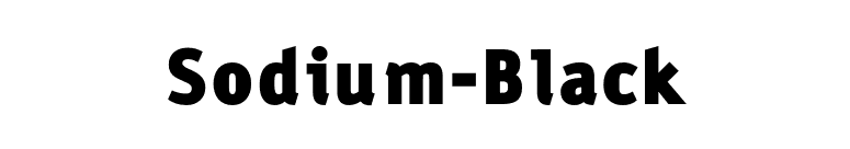 Sodium-Black font preview