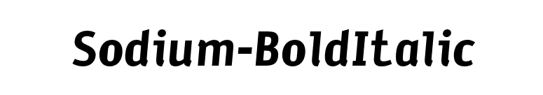 Sodium-BoldItalic font preview
