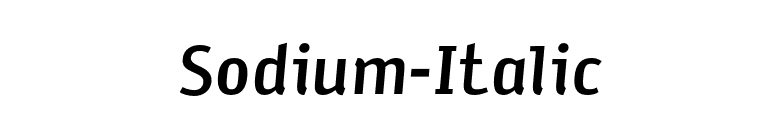 Sodium-Italic font preview