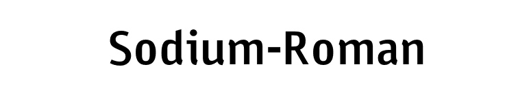 Sodium-Roman font preview
