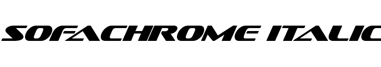 Sofachrome Italic font preview