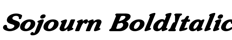 Sojourn BoldItalic font preview