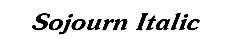 Sojourn Italic font preview