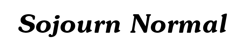Sojourn Normal font preview