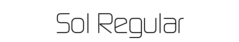 Sol Regular font preview