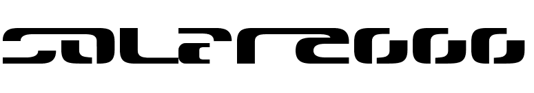 solar2000 font preview