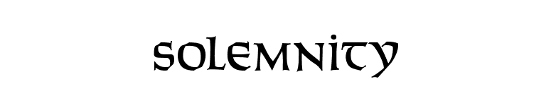 Solemnity font preview