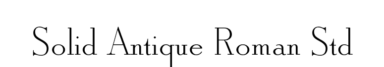 Solid Antique Roman Std font preview