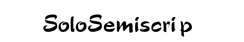 SoloSemiscrip  font preview