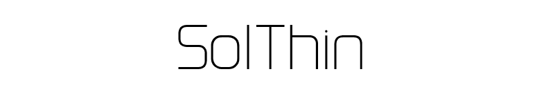 SolThin font preview