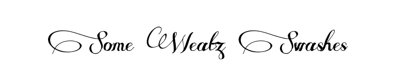 Some Weatz Swashes font preview