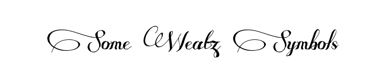 Some Weatz Symbols font preview