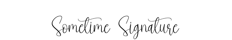Sometime Signature font preview