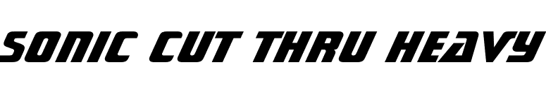 Sonic Cut Thru Heavy font preview