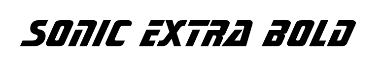 Sonic Extra Bold font preview