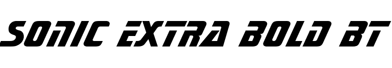 Sonic Extra Bold BT font preview