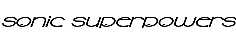 Sonic Superpowers font preview